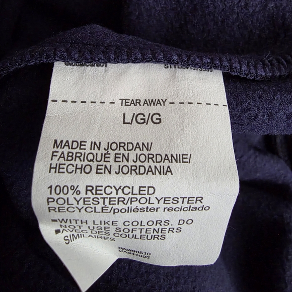 Under Armour Fleece Twist Navy Blue Quarter Zip Pullover Size Large - Picture 8 of 8